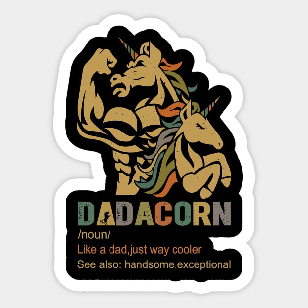 Unicorn Dadacorn Like A Dad Just Way Cooler96 magic Sticker by Olegpavlovmmo